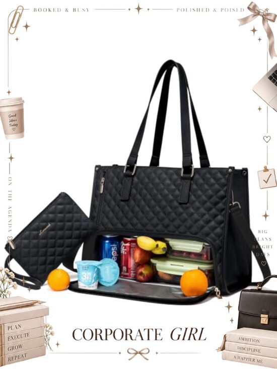 Other - Insulated Lunch Tote Bag 15.6 Inch Laptop Compartment with Wallet